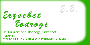 erzsebet bodrogi business card